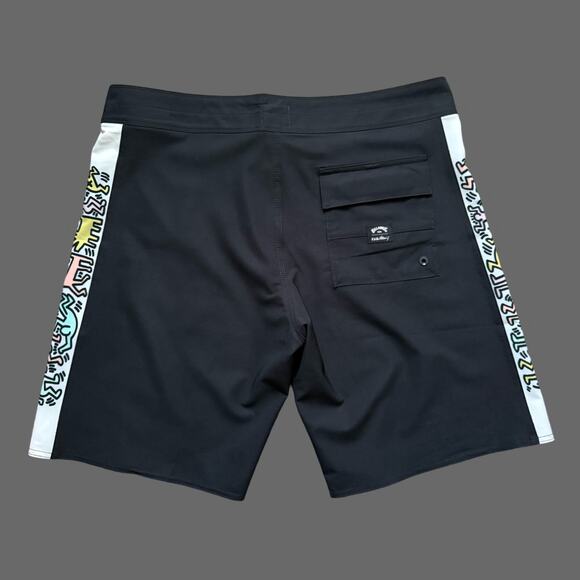 Billabong x Keith Haring Jam Ciclo D Bah Pro 19" Boardshorts Size 34 NWT - Picture 8 of 10